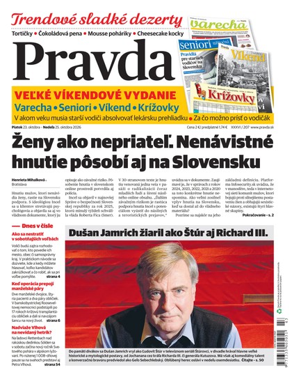 E-magazín Denník Pravda 23. 10. 2026 - OUR MEDIA SR a. s.