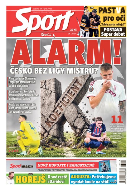 E-magazín Sport - 24.10.2026 - CZECH NEWS CENTER a. s.