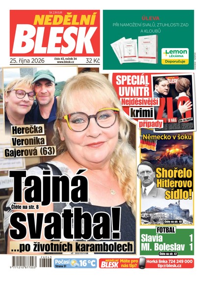 E-magazín NEDĚLNÍ BLESK - 25.10.2026 - CZECH NEWS CENTER a. s.