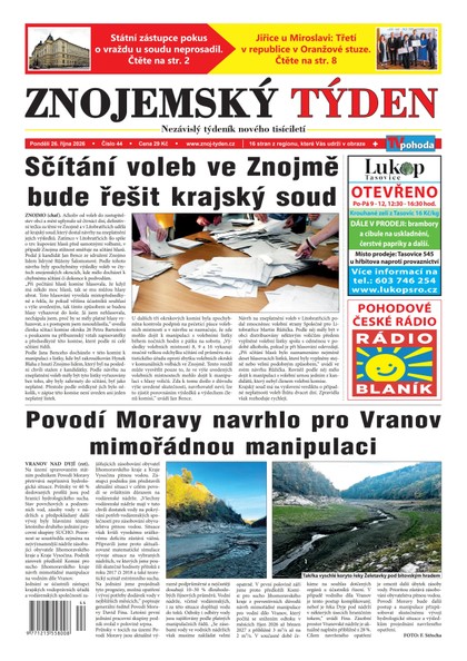 E-magazín Znojemský týden 44/2026 - Znojemský týden