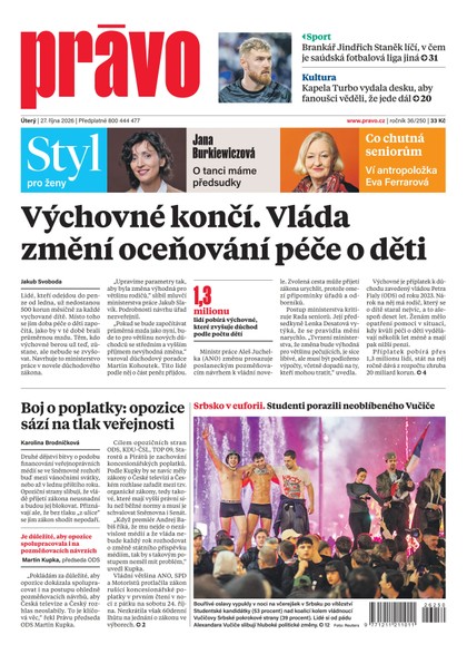 E-magazín Deník Právo - 27.10.2026 - Borgis, a.s.