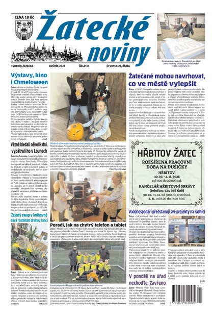 E-magazín Žatecké noviny č. 44/2026 - Ohře Media