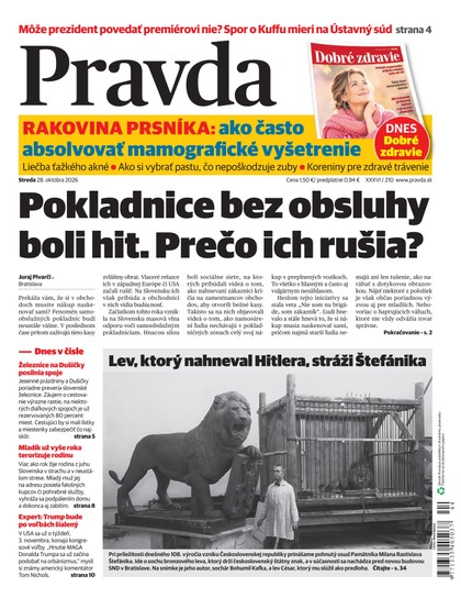 E-magazín Denník Pravda 28. 10. 2026 - OUR MEDIA SR a. s.