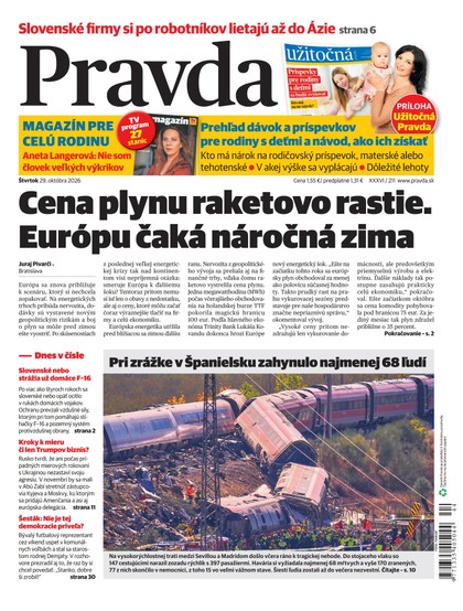 E-magazín Denník Pravda 29. 10. 2026 - OUR MEDIA SR a. s.