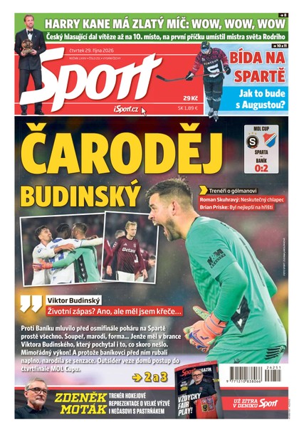E-magazín Sport - 29.10.2026 - CZECH NEWS CENTER a. s.