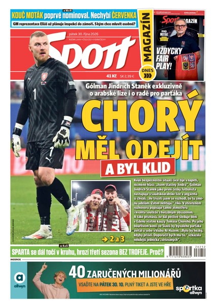 E-magazín Sport - 30.10.2026 - CZECH NEWS CENTER a. s.