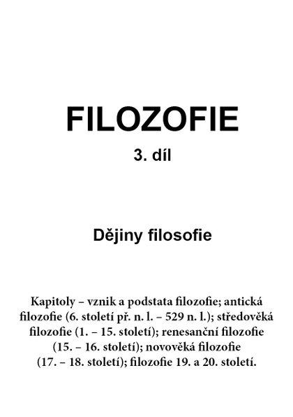 E-kniha FILOZOFIE 3. díl - Jan Volf