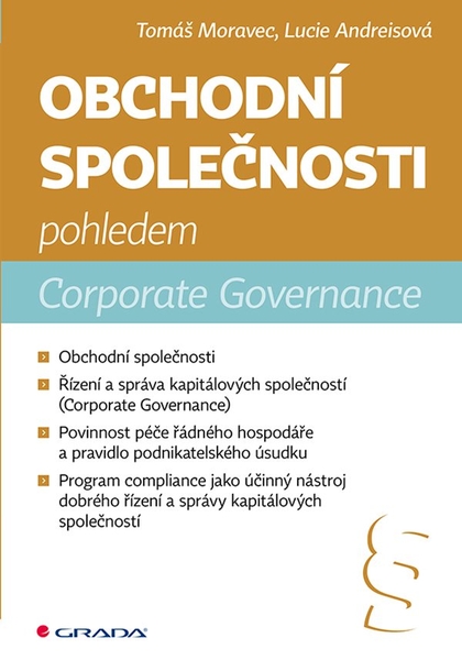 E-kniha Obchodní společnosti pohledem Corporate Governance - Tomáš Moravec, Lucie Andreisová