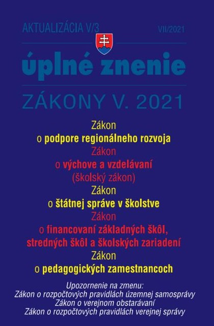 E-kniha Aktualizácia 2021 V/3 - štátna služba - Autor Neuveden