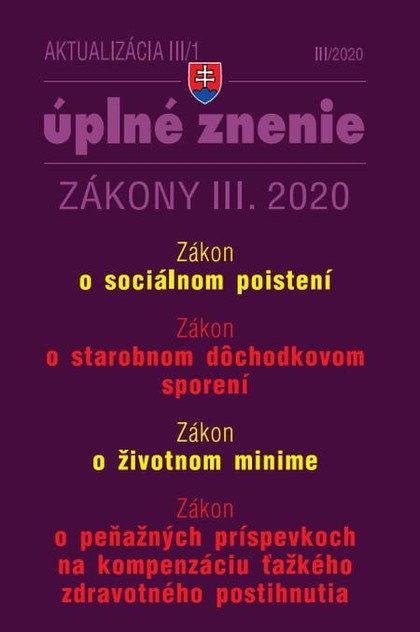 E-kniha Aktualizácia III/1 - 13. dôchodok, Sociálne poistenie, Dôchodkové sporenie - Autor Neuveden