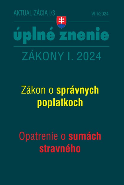 E-kniha Aktualizácia I/3 / 2024- daňové a účtovné zákony - Autor Neuveden