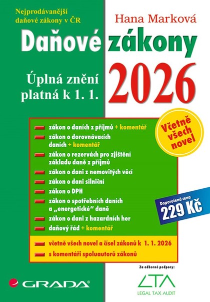 E-kniha Daňové zákony 2026 - Hana Marková